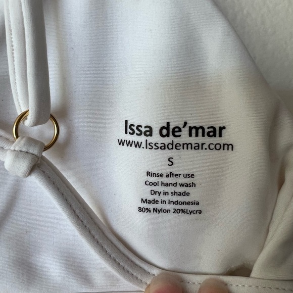 Issa de Mar black and white triangle cut bikini top - Picture 3 of 4